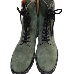 Lucky Brand Olive Lace-Up Boots